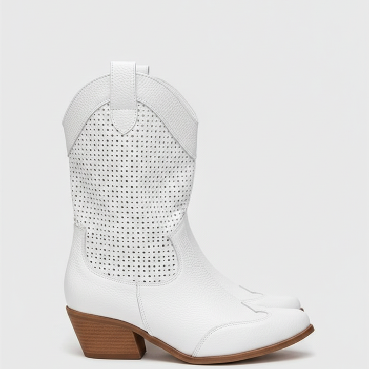 Women’s Low-Cut Ankle Boots with Low Block Heel