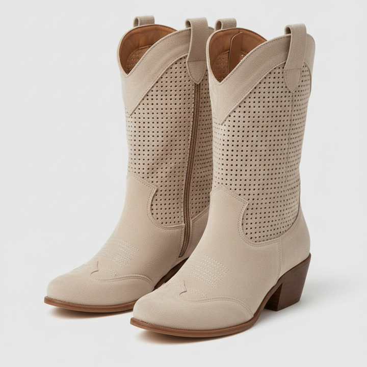 Women’s Low-Cut Ankle Boots with Low Block Heel