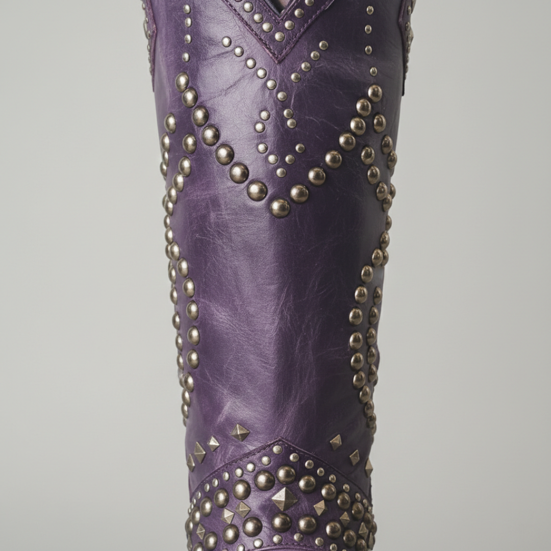 Women’s Knee-High Western Boots with Block Heel