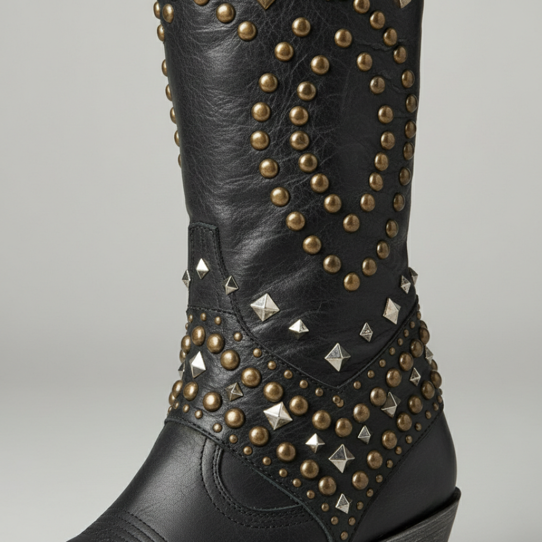 Women’s Knee-High Western Boots with Block Heel