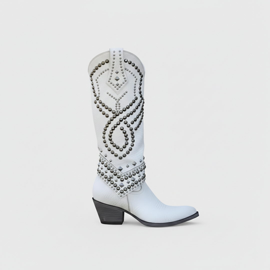 Women’s Knee-High Western Boots with Block Heel