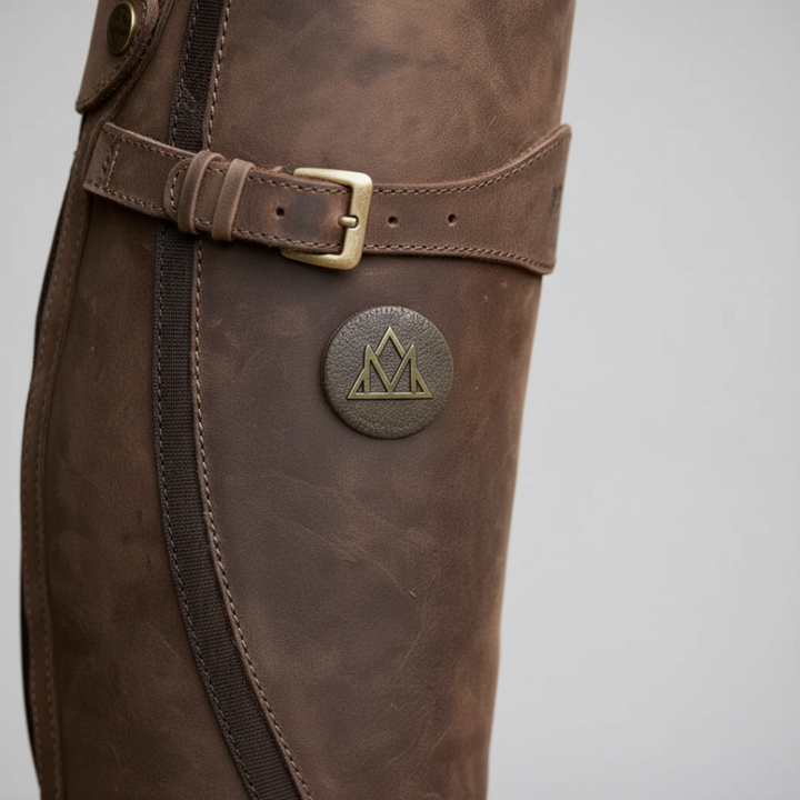 Women’s Knee-High Riding Boots with Buckle Strap