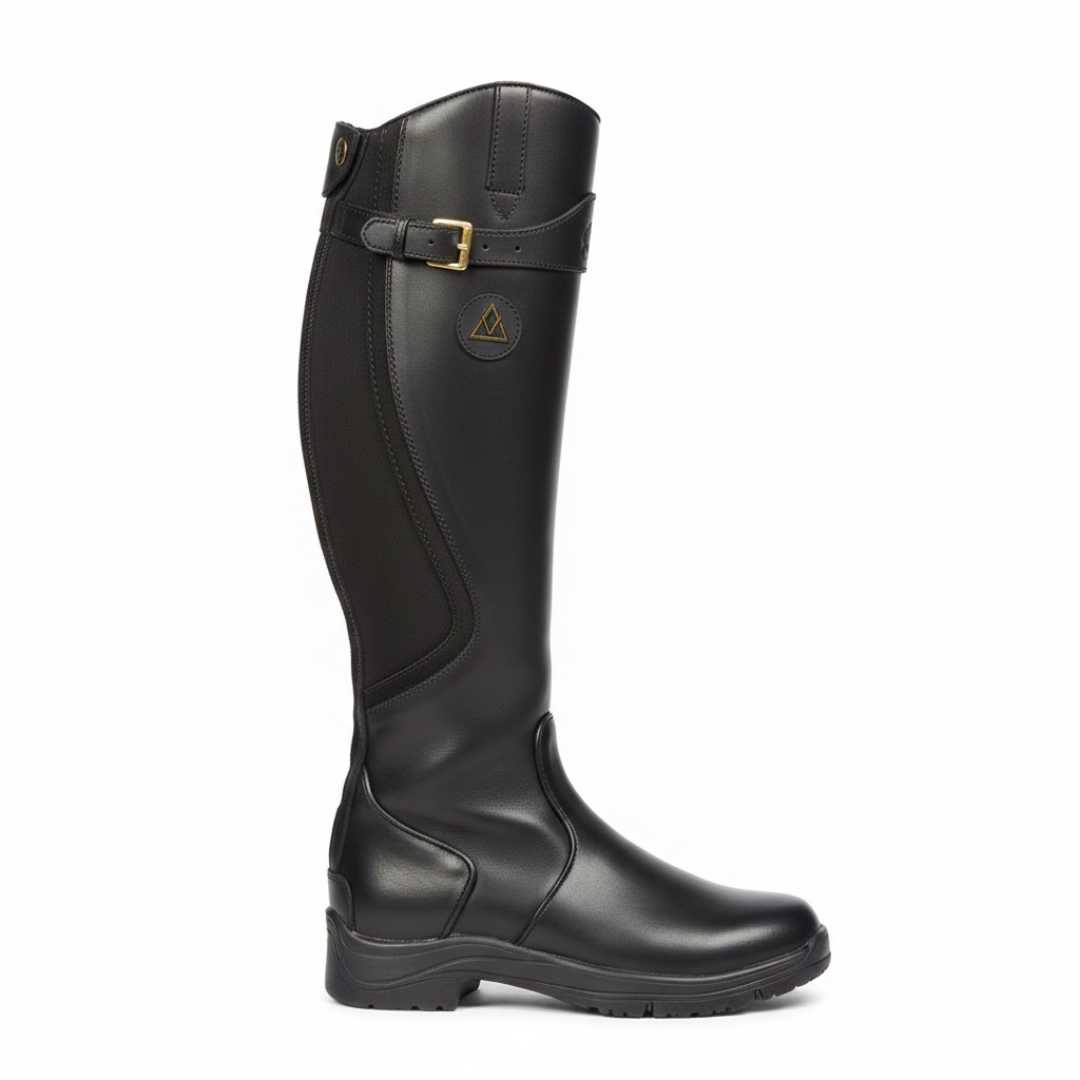 Women’s Knee-High Riding Boots with Buckle Strap