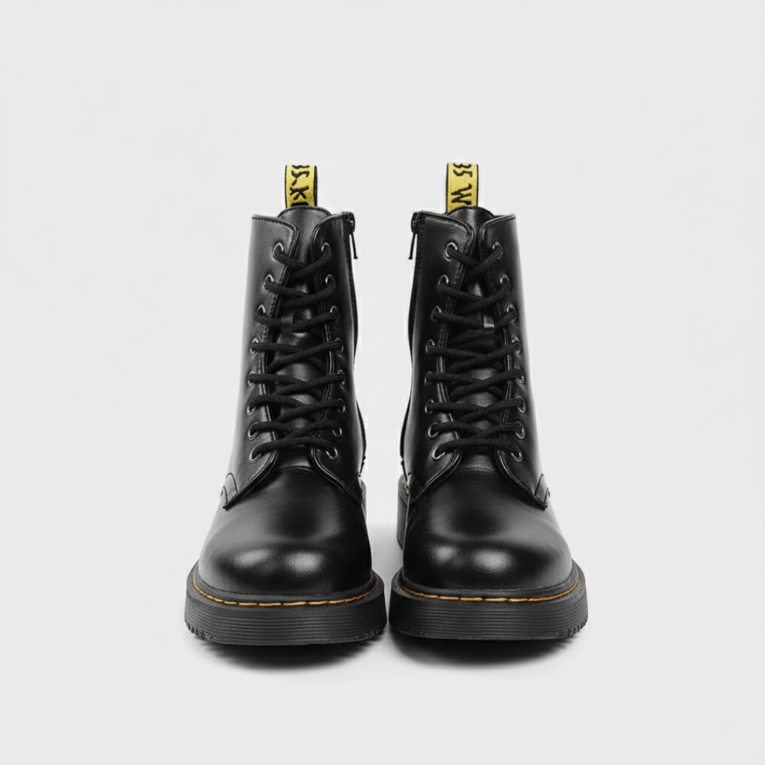 Women’s Ankle Boots with Side Zip and Low Block Heel